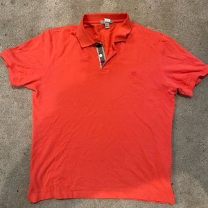 Orange Burberry Polo Tee